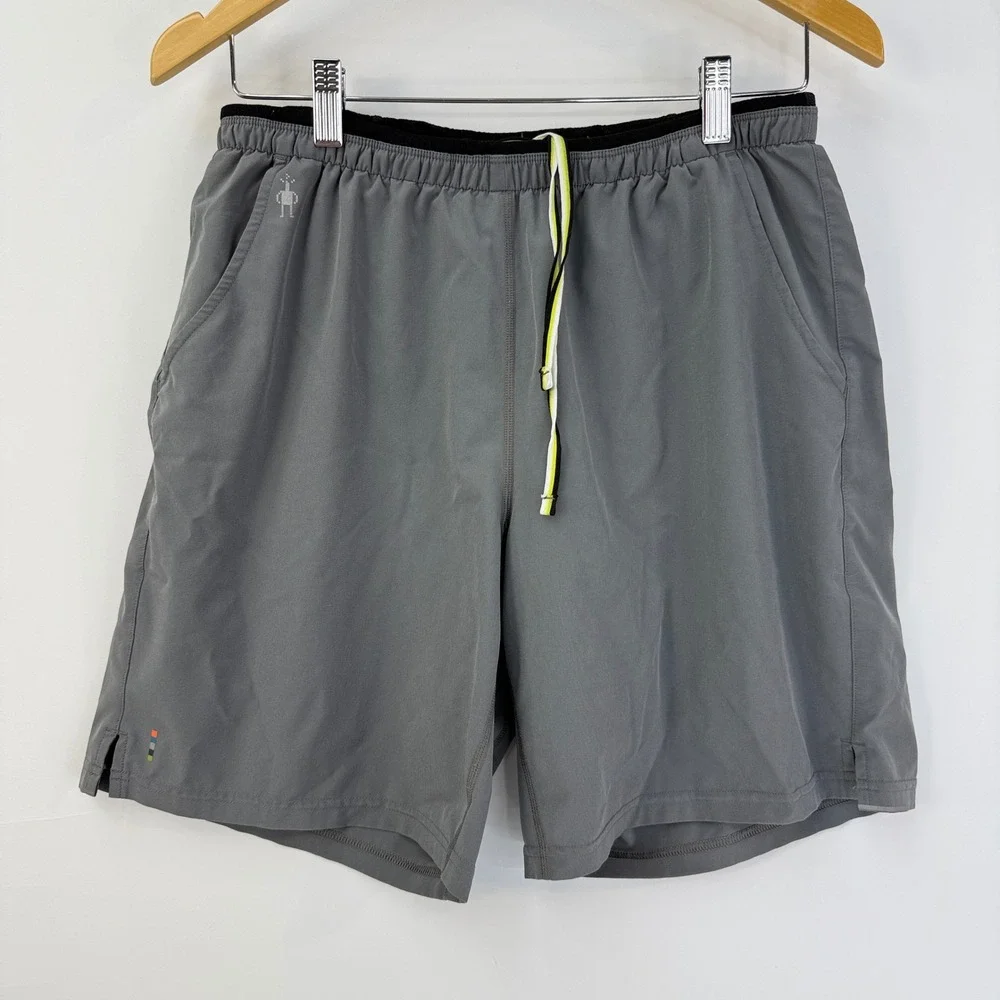 Smartwool Active Shorts Men M Gray Merino Wool Blend Liner SW016558